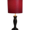 Lampe avec abat-jour cuir rouge