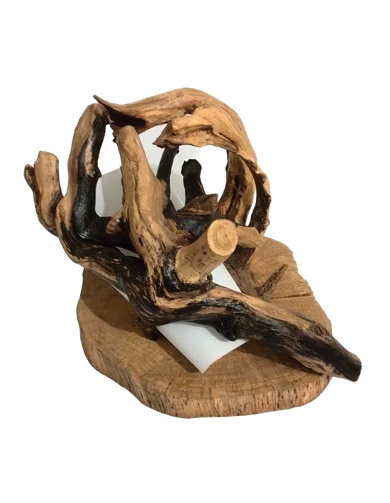 Lampe basse en bois façon "Lierre"