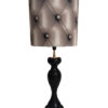 Lampe en bois abat-jour matelassée