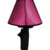lampe en bois style glamour satin rose et résille