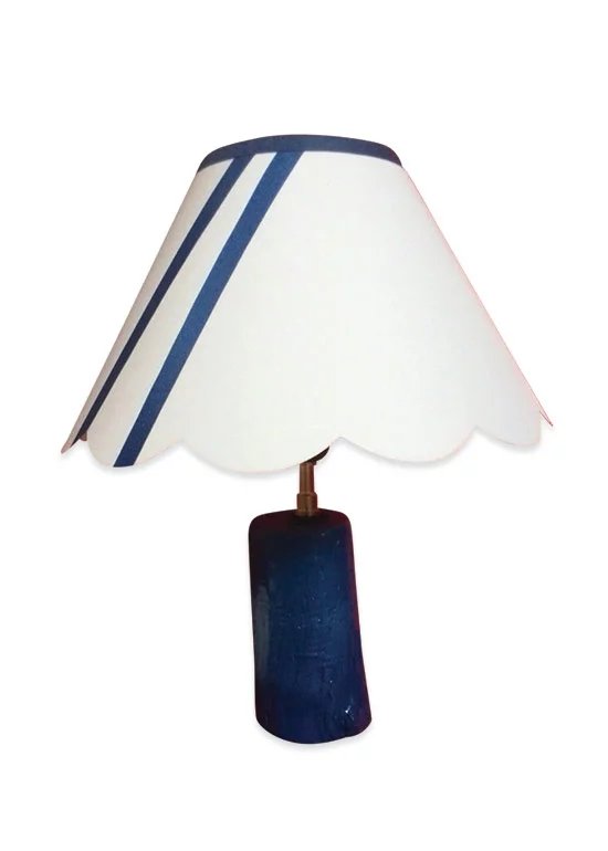 Lampe bateau en bois vernis