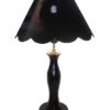 Lampe bois capricieuse abat jour noir