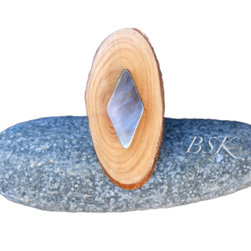 bague losange nacre