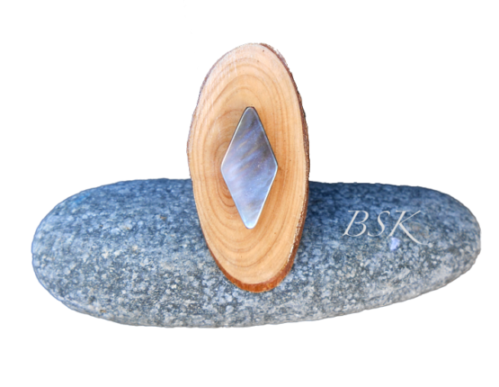 bague losange nacre