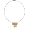 collier bois flotté perles or