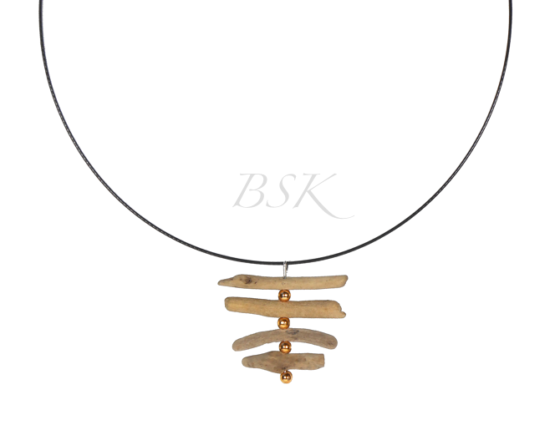 Collier "l'echelle" en bois flotté