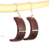Boucle d'oreilles en bois et strass Swarovski