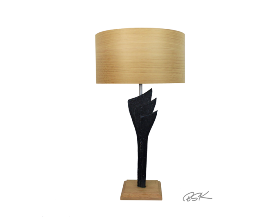 Lampe à poser design en bois