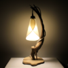Lampe bois flotté à abat-jour suspendu