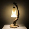 Lampe bois flotté à abat-jour suspendu