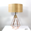 lampe bois et metal moderne et design Diamant cuivre
