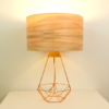 Lampe tendance industrielle et nature bois et métal Lampe à poser métal et bois, style industriel et bois