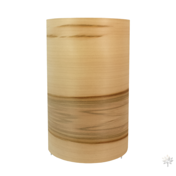 Lampe avec abat jour en bois