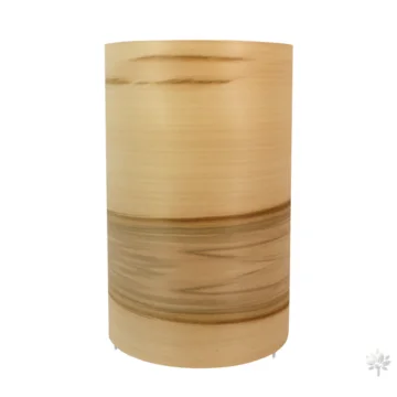 Lampe avec abat jour en bois