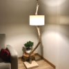 Lampadaire sur mesure bois et abat jour suspendu lampadaire en bois sur mesure