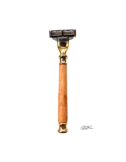 Rasoir en bois Gillette Mach 3