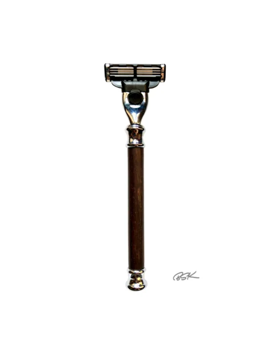 Rasoir en bois Gillette Mach 3 unique