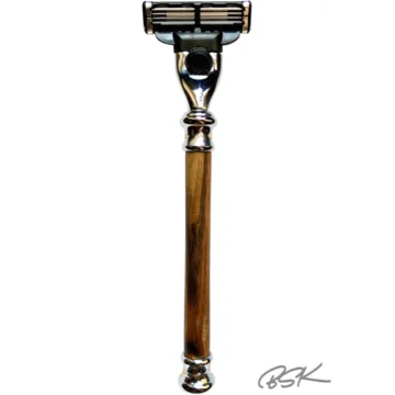 Rasoir en bois Gillette Mach 3