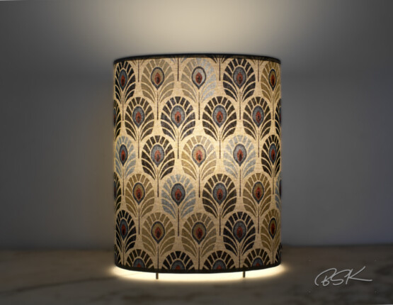 Lampe Paon allumee Lampe paon