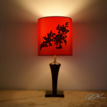 Lampe de chevet boudoir Belle de nuit