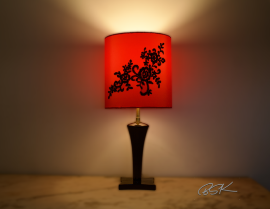 Lampe de chevet boudoir Belle de nuit