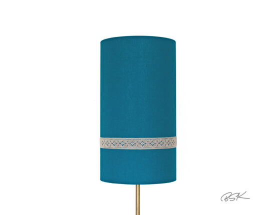 Abat jour bleu déco